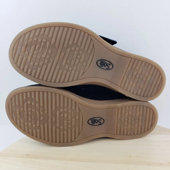 Sofft Slip on Clog Mules Women's Sz 8M Billie Black Leather Suede Comfort Casual - Picture 11 of 12